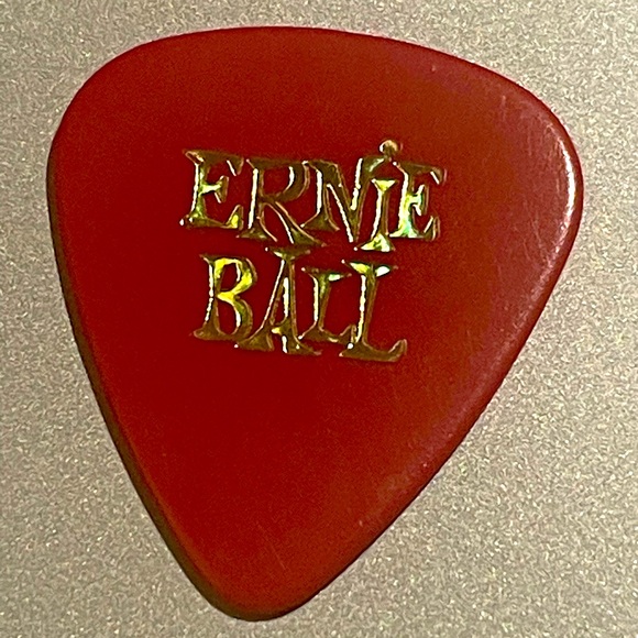 Jonathan Trebing from Rascal Flatts red guitar pick 2011 Flatts Fest Tour - Picture 2 of 4